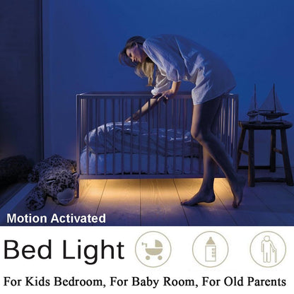 GlowGuard™ Smart Under-Bed  Motion Sensor Light Strip